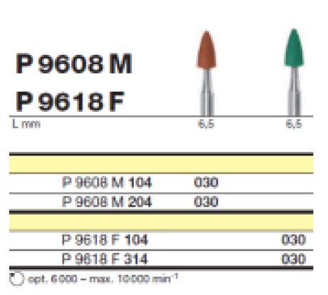 Полировочный бор по металлу 1-я ступень D+Z  / P 9608 M 104.030